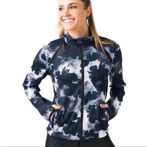 Zyia Blue Floral Pro Trainer Zip Jacket XXXL Plus